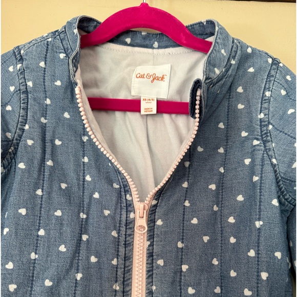 Cat & Jack - Chambray Quilted Long Sleeve Jacket |Size 4/5 - Picture 3 of 3